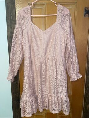 LC Lauren Conrad Blush Pink Lace Dress
